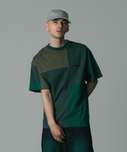 XLARGE(エクストララージ)の「PATCHWORK S/S TEE(Tシャツ/カットソー・メンズ・グレー/オリーブ/ブラック・S/M/L/XL)」の5枚目の写真