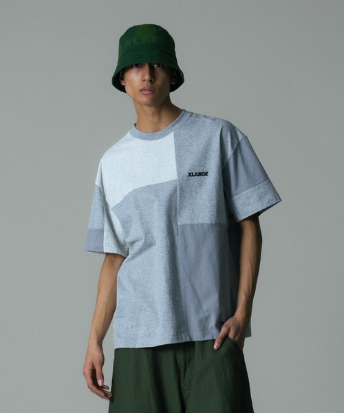XLARGE(エクストララージ)の「PATCHWORK S/S TEE(Tシャツ/カットソー・メンズ・グレー/オリーブ/ブラック・S/M/L/XL)」の7枚目の写真
