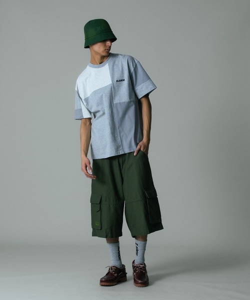 XLARGE(エクストララージ)の「PATCHWORK S/S TEE(Tシャツ/カットソー・メンズ・グレー/オリーブ/ブラック・S/M/L/XL)」の8枚目の写真