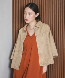 LEPSIM | デニムBIGショートシャツ/SS　639529(シャツ/ブラウス)