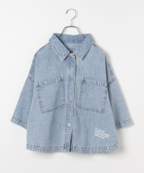 LEPSIM(レプシィム)の「デニムBIGショートシャツ/SS 639529(シャツ/ブラウス・レディース・パープル/ベージュ/ライム/ブルー/ライトブルー/グリーン系その他・FREE)」の13枚目の写真