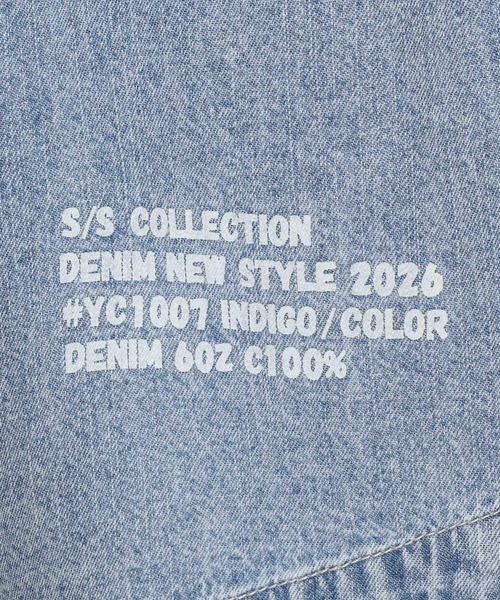 LEPSIM(レプシィム)の「デニムBIGショートシャツ/SS 639529(シャツ/ブラウス・レディース・パープル/ベージュ/ライム/ブルー/ライトブルー/グリーン系その他・FREE)」の20枚目の写真