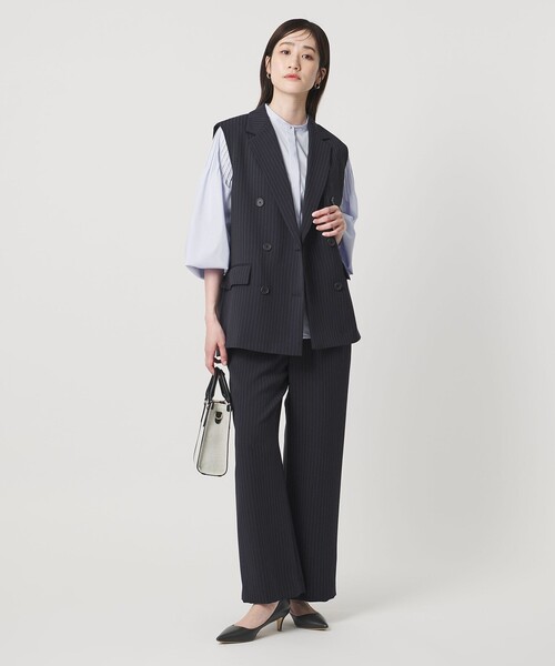 UNITED ARROWS（ユナイテッドアローズ）の「Drapy ピンストライプ テーラード ミドル ベスト（ベスト・レディース・その他1・36/38）」の2枚目の写真