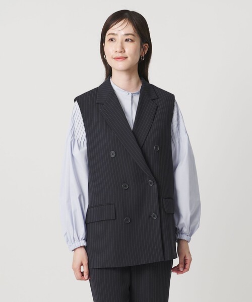 UNITED ARROWS（ユナイテッドアローズ）の「Drapy ピンストライプ テーラード ミドル ベスト（ベスト・レディース・その他1・36/38）」の7枚目の写真
