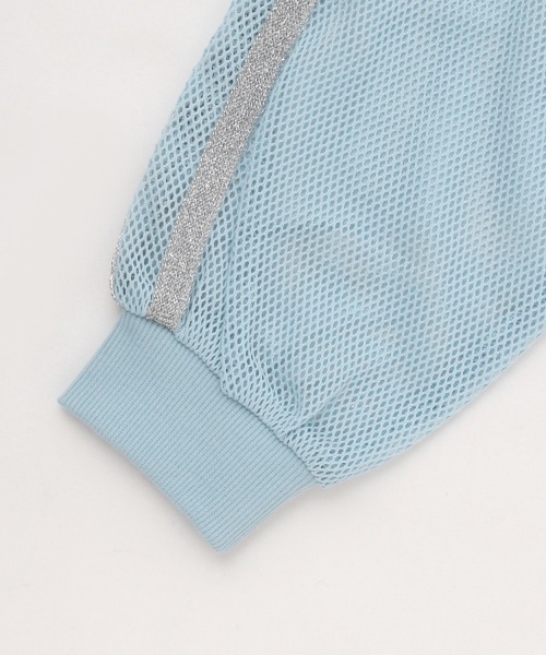 PINK-latte（ピンクラテ）の「【セットアイテム】メッシュパーカー＋半袖Tシャツ（パーカー・キッズ・ブラック/サックスブルー/オフホワイト・130cm/120cm/150cm/160cm/140cm）」の7枚目の写真