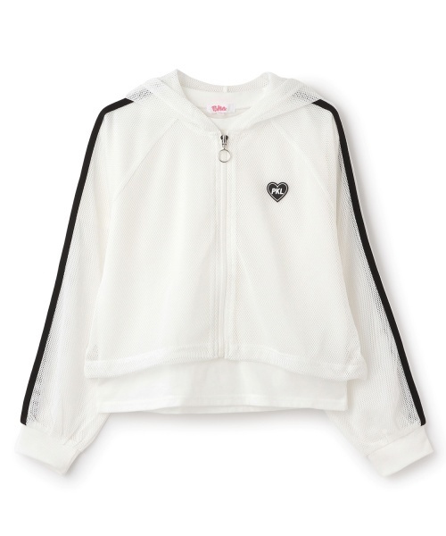 PINK-latte（ピンクラテ）の「【セットアイテム】メッシュパーカー＋半袖Tシャツ（パーカー・キッズ・ブラック/サックスブルー/オフホワイト・130cm/120cm/150cm/160cm/140cm）」の15枚目の写真