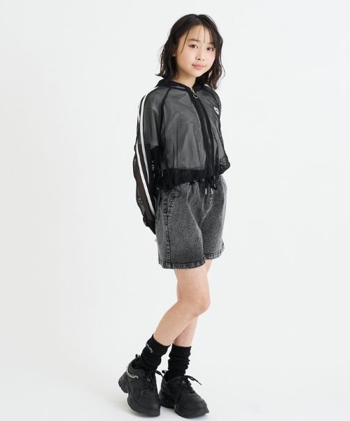 PINK-latte（ピンクラテ）の「【セットアイテム】メッシュパーカー＋半袖Tシャツ（パーカー・キッズ・ブラック/サックスブルー/オフホワイト・130cm/120cm/150cm/160cm/140cm）」の18枚目の写真