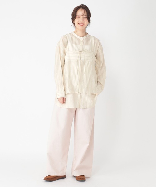 studio CLIP(スタディオクリップ)の「マルチWAYキャミソールセットシャツ(シャツ/ブラウス・レディース・ネイビー/ライトベージュ/オフホワイト・FREE)」の16枚目の写真