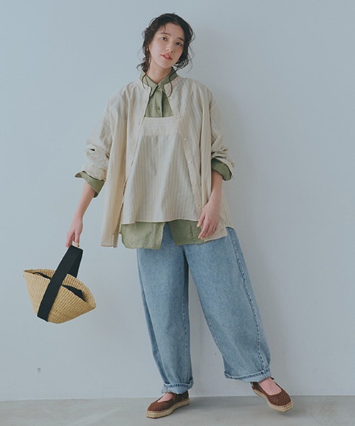 studio CLIP(スタディオクリップ)の「マルチWAYキャミソールセットシャツ(シャツ/ブラウス・レディース・ネイビー/ライトベージュ/オフホワイト・FREE)」の20枚目の写真