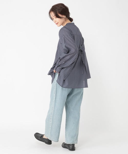 studio CLIP(スタディオクリップ)の「マルチWAYキャミソールセットシャツ(シャツ/ブラウス・レディース・ネイビー/ライトベージュ/オフホワイト・FREE)」の5枚目の写真