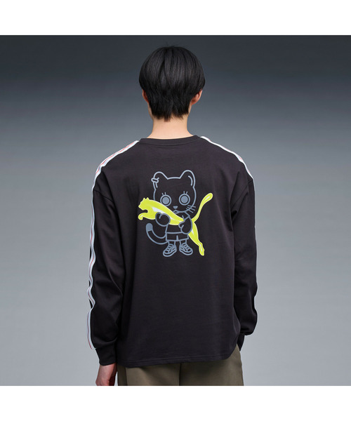 PUMA(プーマ)の「PUMA プーマ ユニセックス NEKO-san FP MX 長袖 Tシャツ(Tシャツ/カットソー・メンズ・グレー系その他/ブラック・X-LARGE/SMALL/XX-LARGE/MEDIUM/LARGE)」の15枚目の写真