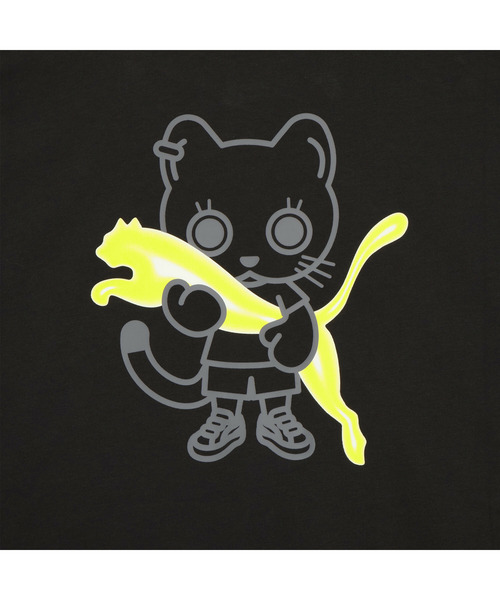 PUMA(プーマ)の「PUMA プーマ ユニセックス NEKO-san FP MX 長袖 Tシャツ(Tシャツ/カットソー・メンズ・グレー系その他/ブラック・X-LARGE/SMALL/XX-LARGE/MEDIUM/LARGE)」の4枚目の写真