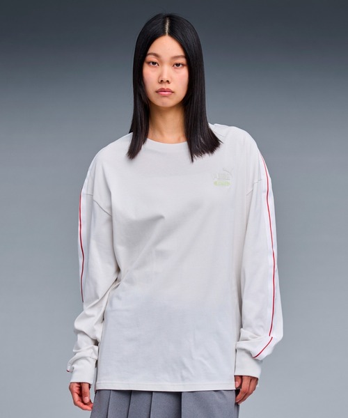 PUMA(プーマ)の「PUMA プーマ ユニセックス NEKO-san FP MX 長袖 Tシャツ(Tシャツ/カットソー・メンズ・グレー系その他/ブラック・X-LARGE/SMALL/XX-LARGE/MEDIUM/LARGE)」の1枚目の写真