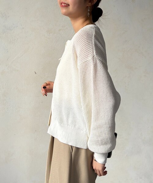 Chez toi（シェトワ）の「メッシュジップブルゾン（ブルゾン・レディース・ホワイト/ブラウン/ブラック・FREE）」の7枚目の写真