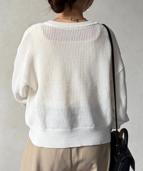 Chez toi（シェトワ）の「メッシュジップブルゾン（ブルゾン・レディース・ホワイト/ブラウン/ブラック・FREE）」の8枚目の写真