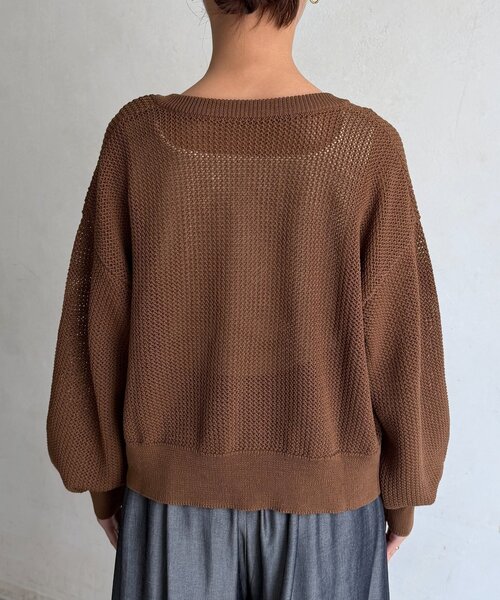Chez toi(シェトワ)の「【体型カバーも叶う】メッシュジップブルゾン(カーディガン/ボレロ・レディース・ホワイト/ブラウン/ブラック・FREE)」の7枚目の写真