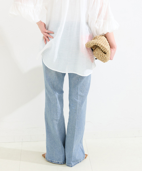 Wrangler（ラングラー）の「【WEB＋一部店舗限定】Wrangler / ラングラー FLARE JEAN MidUSEDWash（デニムパンツ・レディース・ブルー・SMALL/MEDIUM）」の7枚目の写真