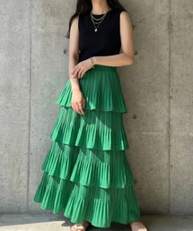 ティアードロングスカート