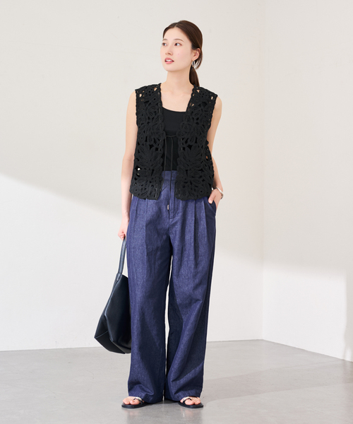 ≪追加≫コットンレースエンブロイダリーVEST（その他アウター