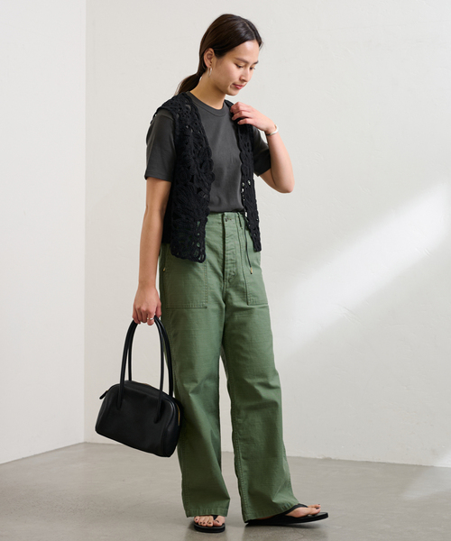 FRAMeWORK（フレームワーク）の「≪追加≫コットンレースエンブロイダリーVEST（その他アウター・レディース・ブラック/アイボリー・FREE）」の8枚目の写真