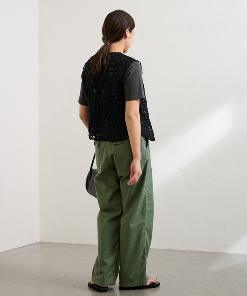 FRAMeWORK（フレームワーク）の「≪追加≫コットンレースエンブロイダリーVEST（その他アウター・レディース・ブラック/アイボリー・FREE）」の9枚目の写真