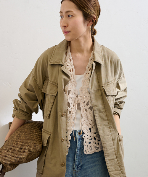 FRAMeWORK（フレームワーク）の「≪追加≫コットンレースエンブロイダリーVEST（その他アウター・レディース・ブラック/アイボリー・FREE）」の20枚目の写真