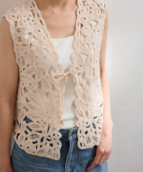 ≪追加≫コットンレースエンブロイダリーVEST（その他アウター