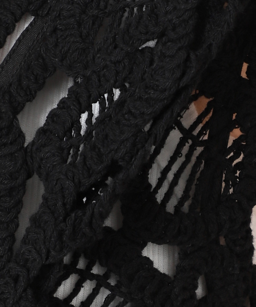 FRAMeWORK（フレームワーク）の「≪追加≫コットンレースエンブロイダリーVEST（その他アウター・レディース・ブラック/アイボリー・FREE）」の3枚目の写真