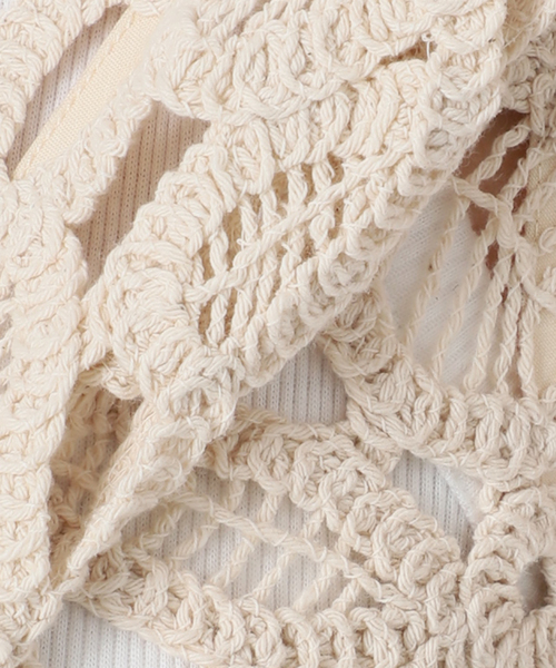 FRAMeWORK（フレームワーク）の「≪追加≫コットンレースエンブロイダリーVEST（その他アウター・レディース・ブラック/アイボリー・FREE）」の5枚目の写真