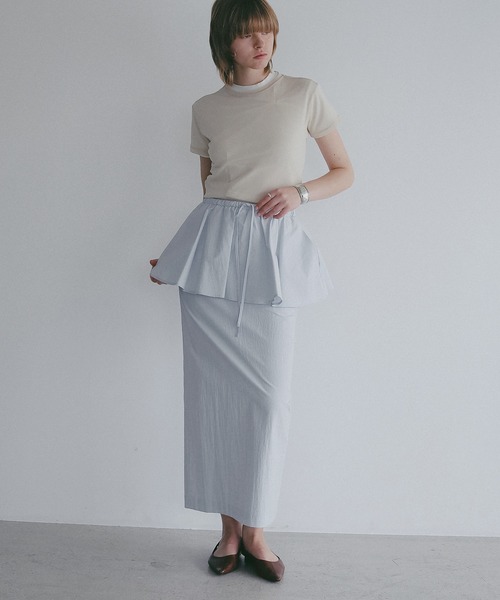 MANOF(マノフ)の「BASIC TULLE T-SHIRTS(Tシャツ/カットソー・レディース・アイボリー/ブラック/ピンク・F)」の11枚目の写真