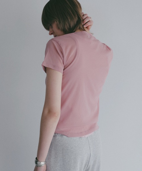 MANOF(マノフ)の「BASIC TULLE T-SHIRTS(Tシャツ/カットソー・レディース・アイボリー/ブラック/ピンク・F)」の18枚目の写真