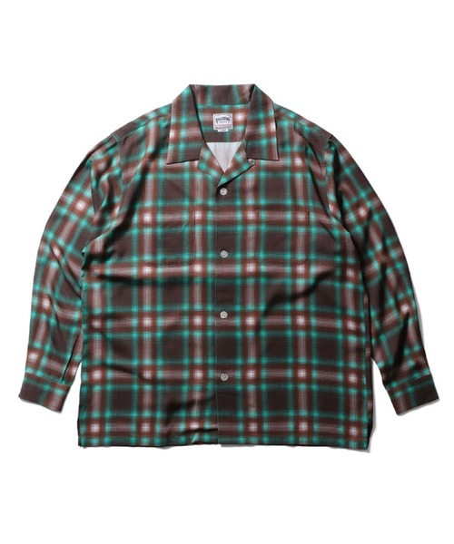 HOUSTON(ヒューストン)の「HOUSTON オンブレチェックロングシャツ(シャツ/ブラウス・メンズ・グリーン/ブラック/ブルー/パープル/ブラウン/オレンジ/レッド・XX-LARGE/X-LARGE/MEDIUM/LARGE)」の2枚目の写真