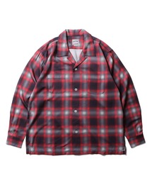 HOUSTON オンブレチェックロングシャツ