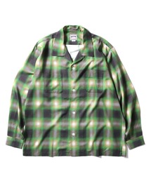 7色展開】HOUSTON ヒューストン OMBRE CHECK L/S SHIRT オンブレ