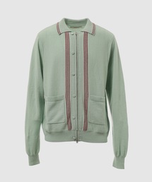"Henry" Cashmere Knit Polo Cardigan