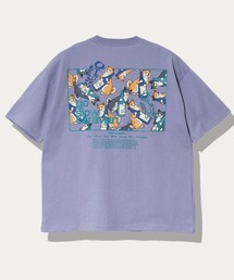 USA/C スクエアLOGO バックプリント ゆったりTEE