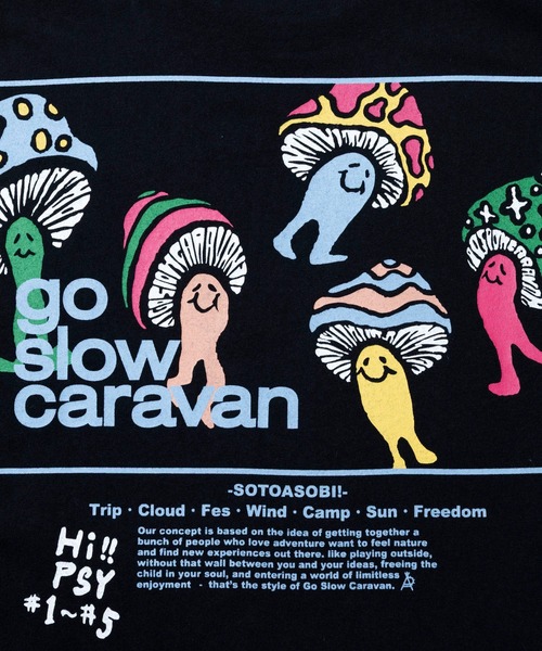go slow caravan（ゴースローキャラバン）の「USA/C スクエアLOGO バックプリント ゆったりTEE（Tシャツ/カットソー・メンズ・ブラック/アイボリー/コーラルピンク/ホワイト/ラベンダー・X-LARGE/MEDIUM/LARGE）」の11枚目の写真