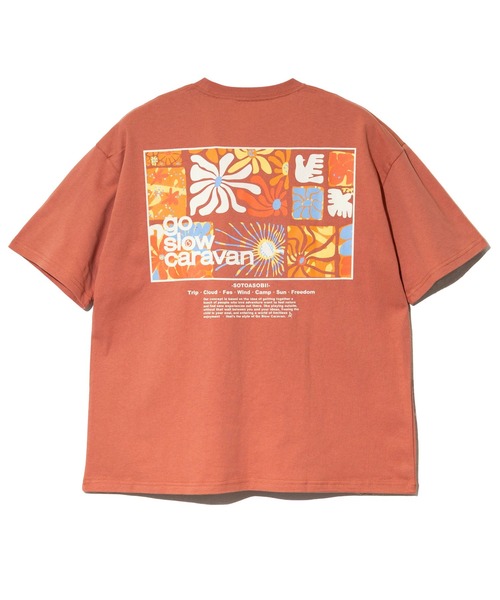 go slow caravan（ゴースローキャラバン）の「USA/C スクエアLOGO バックプリント ゆったりTEE（Tシャツ/カットソー・メンズ・ブラック/アイボリー/コーラルピンク/ホワイト/ラベンダー・X-LARGE/MEDIUM/LARGE）」の22枚目の写真