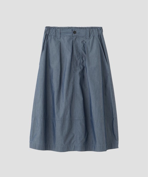 MHL.（エムエイチエル）の「SUPERLIGHT COTTON NYLON（スカート・レディース・グレー/ブルー・0/3/2/1）」の10枚目の写真