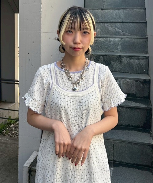 Candy Stripper(キャンディストリッパー)の「ANGEL BUNNY LAYERED ワンピース(Tシャツ/カットソー・レディース・アイボリー/グレー/オフホワイト・FREE)」の17枚目の写真