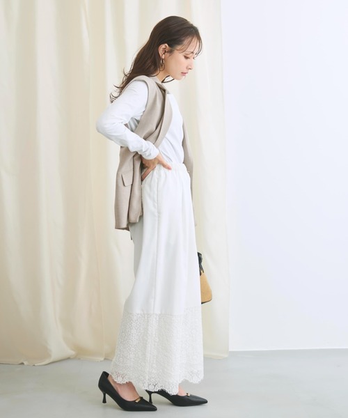COHINA(コヒナ)の「スカラップレースイージーパンツ 【低身長・小柄女性】(その他パンツ・レディース・ブラック/ホワイト・REGULAR/SHORT)」の12枚目の写真
