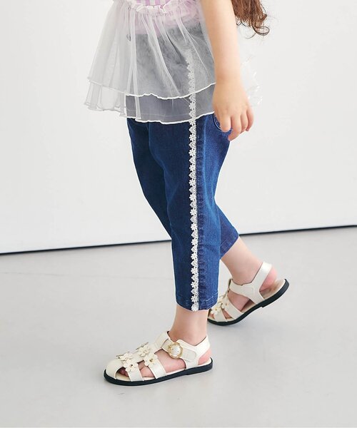 ひんやりサイドレースクロップドパンツ（その他パンツ）｜apres les
