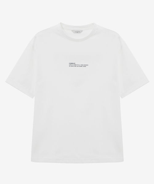 MINDBRIDGE（マインドブリッジ）の「[スーピマ]グラフィックセミオーバーティーシャツ - 3カラー（Tシャツ/カットソー・メンズ・ブラック/カーキ/オフホワイト・95/100/105/110）」の5枚目の写真