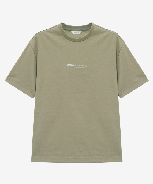 MINDBRIDGE（マインドブリッジ）の「[スーピマ]グラフィックセミオーバーティーシャツ - 3カラー（Tシャツ/カットソー・メンズ・ブラック/カーキ/オフホワイト・95/100/105/110）」の7枚目の写真