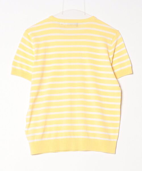 LAUREN RALPH LAUREN（ローレン ラルフ ローレン）の「ストライプド コットン ショートスリーブ セーター（ニット/セーター・レディース・ホワイト・S/M）」の2枚目の写真