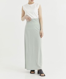 08sircus | 【08sircus/ゼロハチサーカス】Cupro jersey straight long skirt/キュプラジャージーストレートロングスカート(スカート)