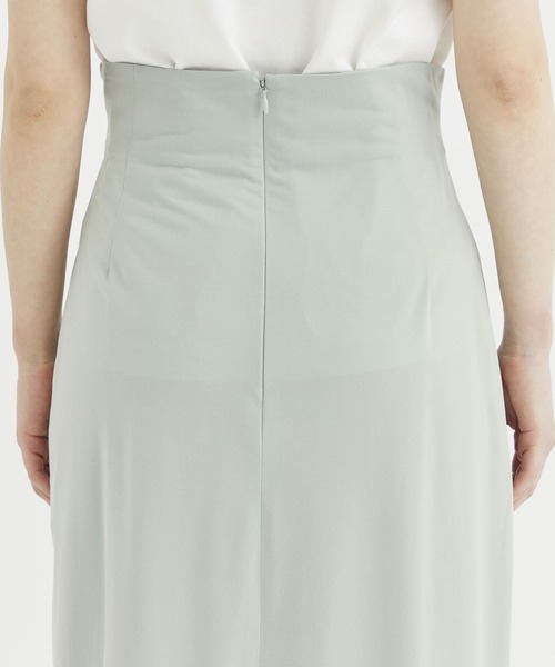 08sircus（ゼロエイトサーカス）の「【08sircus/ゼロハチサーカス】Cupro jersey straight long skirt/キュプラジャージーストレートロングスカート（スカート・レディース・ミント・0）」の7枚目の写真