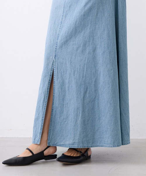 MICA&DEAL（マイカ＆ディール）の「フレアデニムスカート〈セットアップ対応〉（スカート・レディース・ライトブルー・36/38）」の20枚目の写真