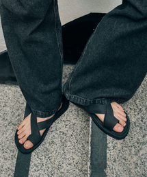 JERUSALEM SANDALS（エルサレム サンダル）の「1091NN ECHO-BLACK (エコ)（サンダル）」