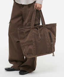 DNSR（ディーエヌエスアール）の「ヴィンテージウォッシュドツーウェイトートバッグブラウン（トートバッグ）」